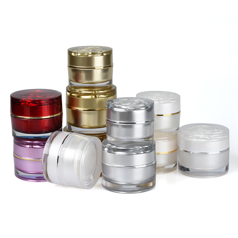 Colorful Patterned 5g 10g 15g 30g 50g new style face cream acrylic cosmetic jar with skin Care Cream