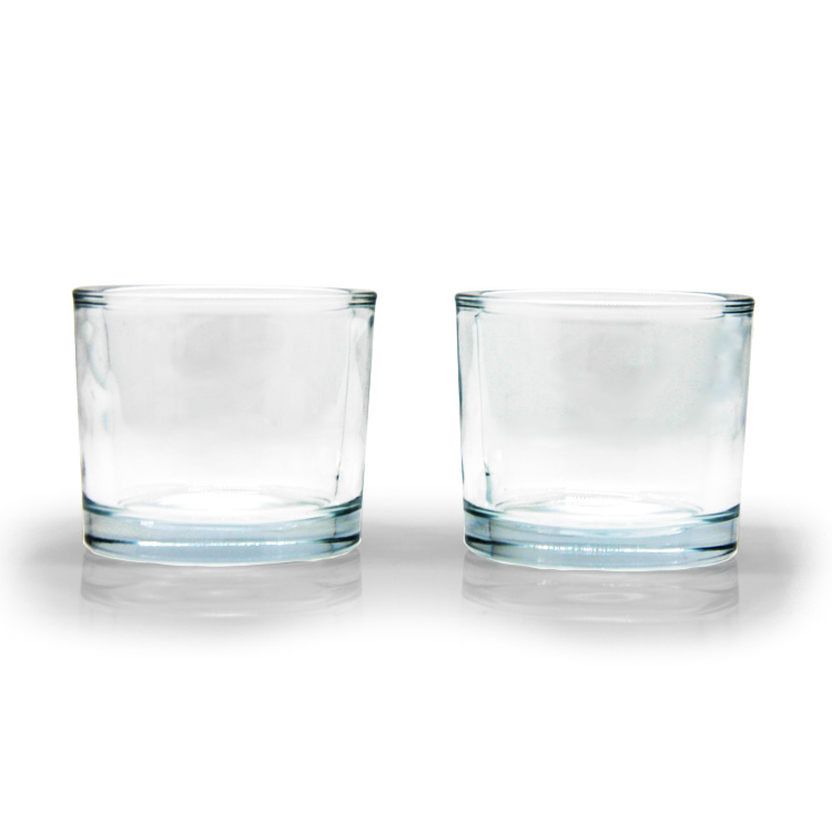 Colorful Sprayed Glass Candle Jars With Lid Empty Glass Containers For Candles