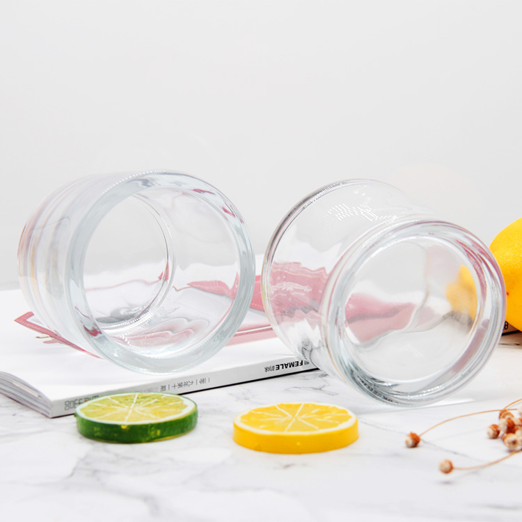 Colorful Sprayed Glass Candle Jars With Lid Empty Glass Containers For Candles