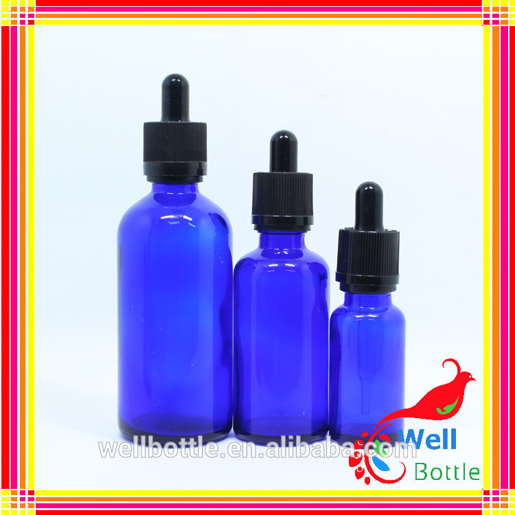 Colorful amber green blue clear round glass dropper bottle for essential oil bottle GR001R