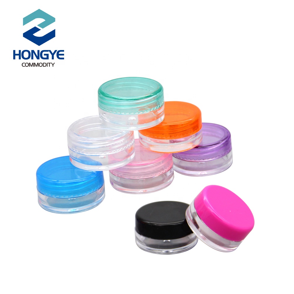 Colorful cosmetics plastic eye shadow cream container box jar