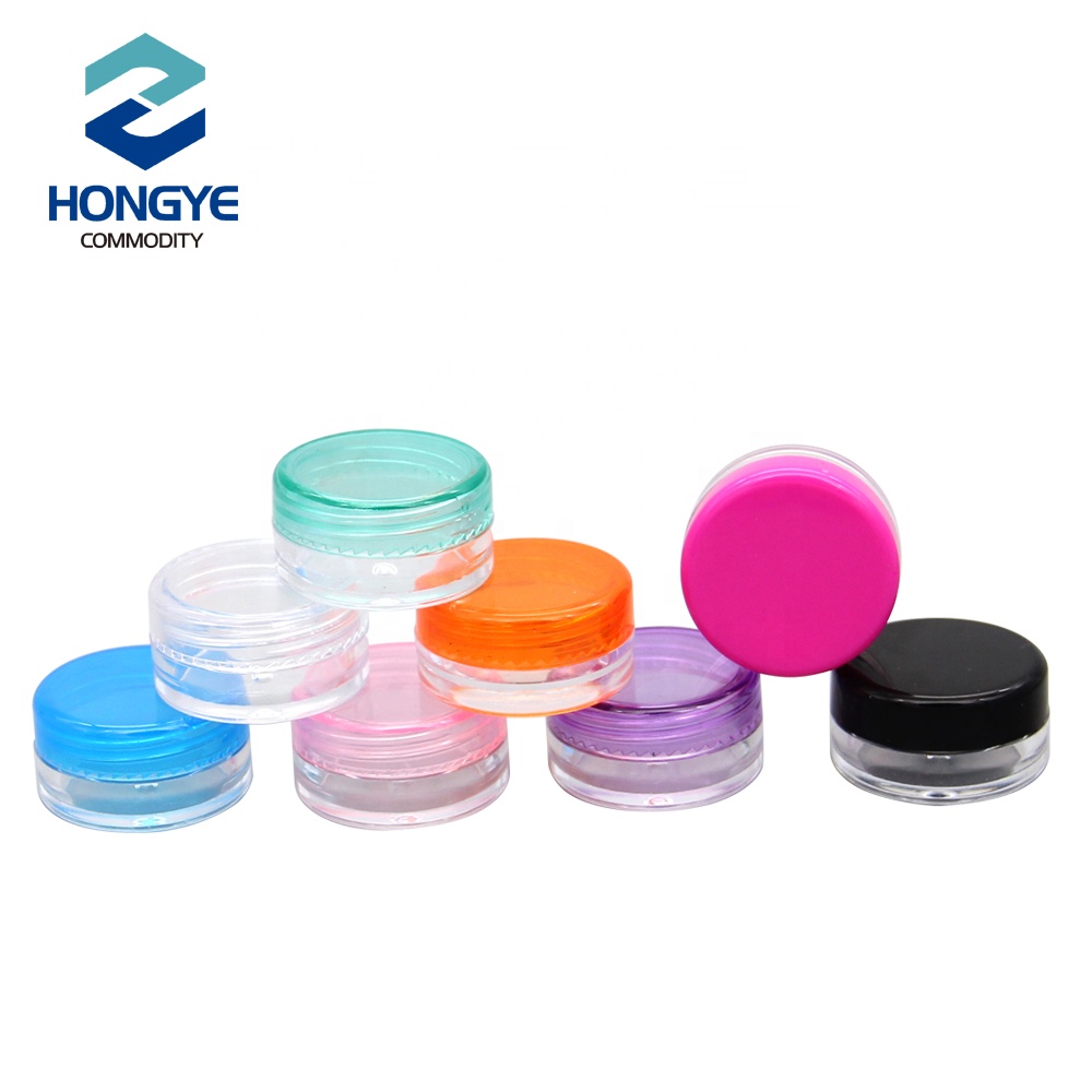Colorful cosmetics plastic eye shadow cream container box jar
