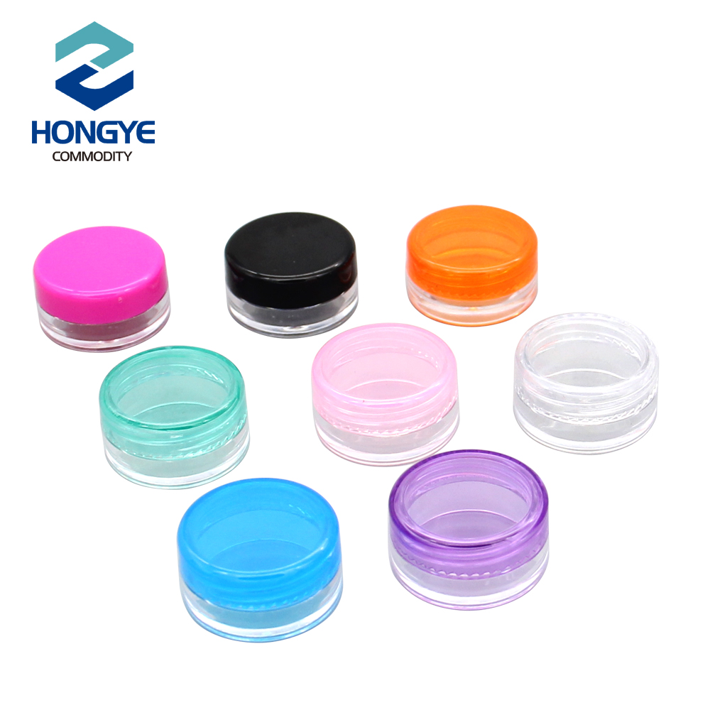 Colorful cosmetics plastic eye shadow cream container box jar
