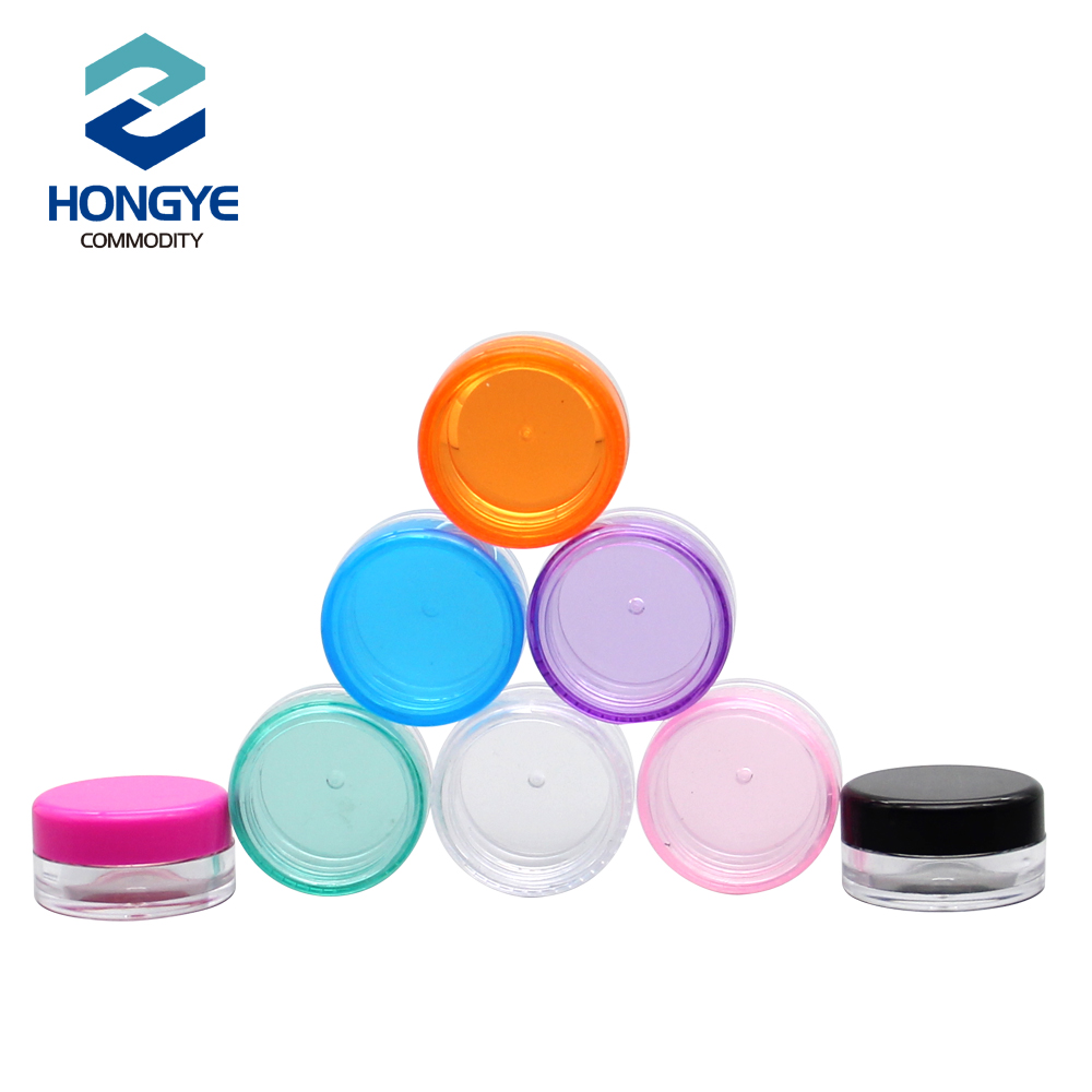 Colorful cosmetics plastic eye shadow cream container box jar
