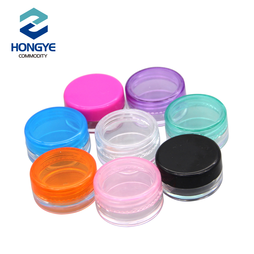 Colorful cosmetics plastic eye shadow cream container box jar