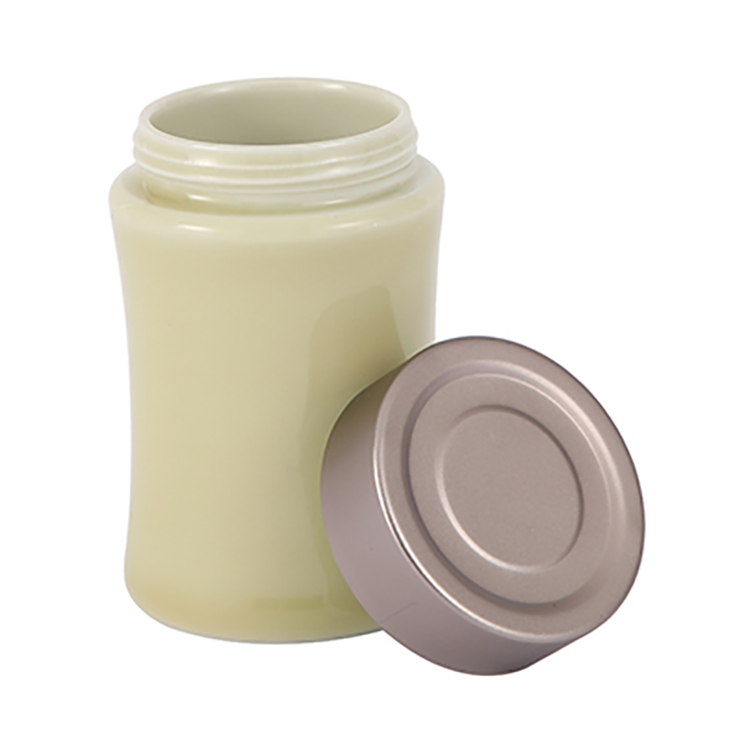 Colorful cylinder round shape coffee candy cans, exquisite ceramic kitchen jar with lid