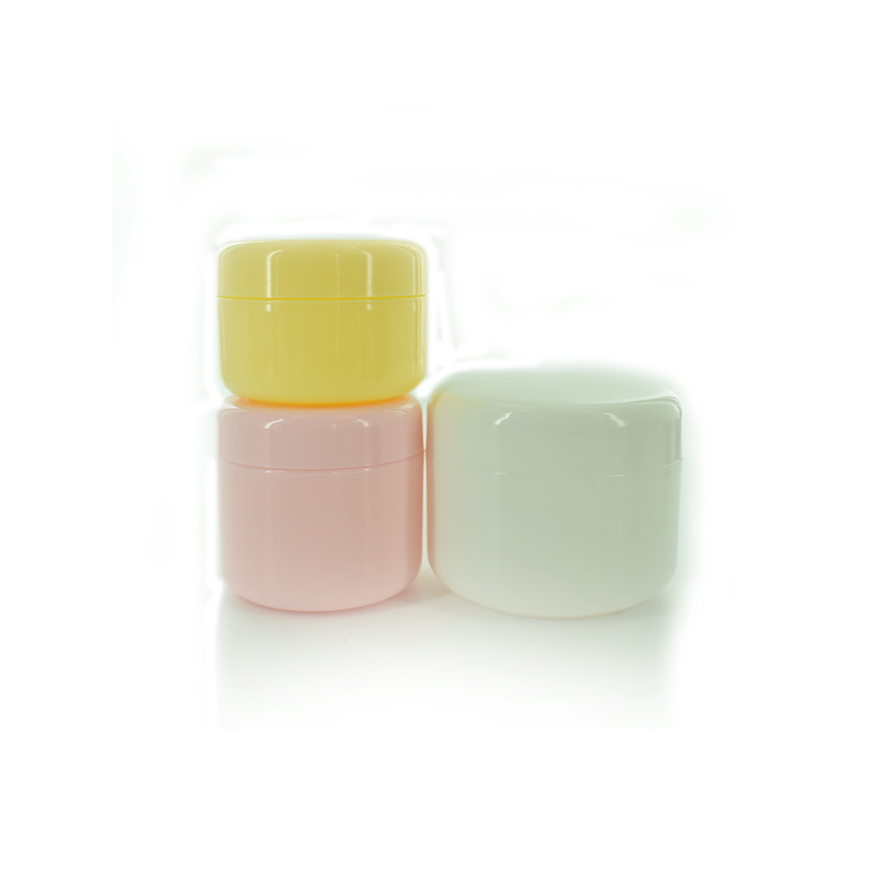 Colorful empty 100g macaron shape cosmetic jar plastic macaron cream pp jar