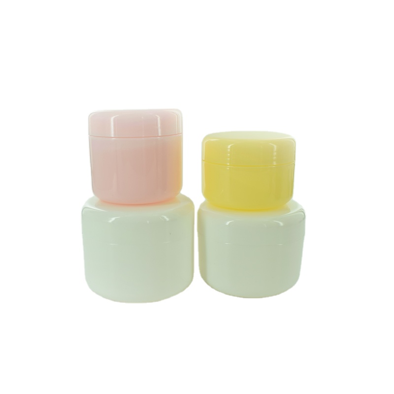 Colorful empty 100g macaron shape cosmetic jar plastic macaron cream pp jar