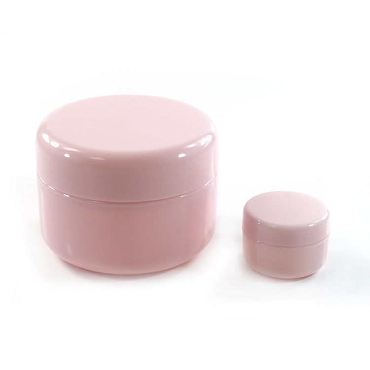 Colorful high quality pink green yellow white 10g 20g 50g 100g 200g plastic cosmetic cream jar for skin care