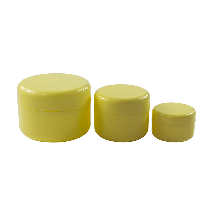 Colorful high quality pink green yellow white 10g 20g 50g 100g 200g plastic cosmetic cream jar for skin care