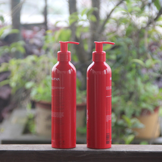 Colorful metal cosmetic foam pump bottle