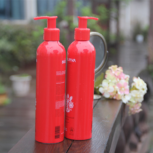 Colorful metal cosmetic foam pump bottle