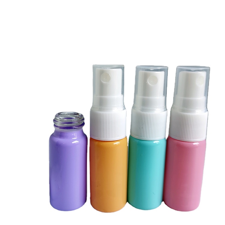 Colorful mini glass perfume bottle  sprayer bottle 10ml