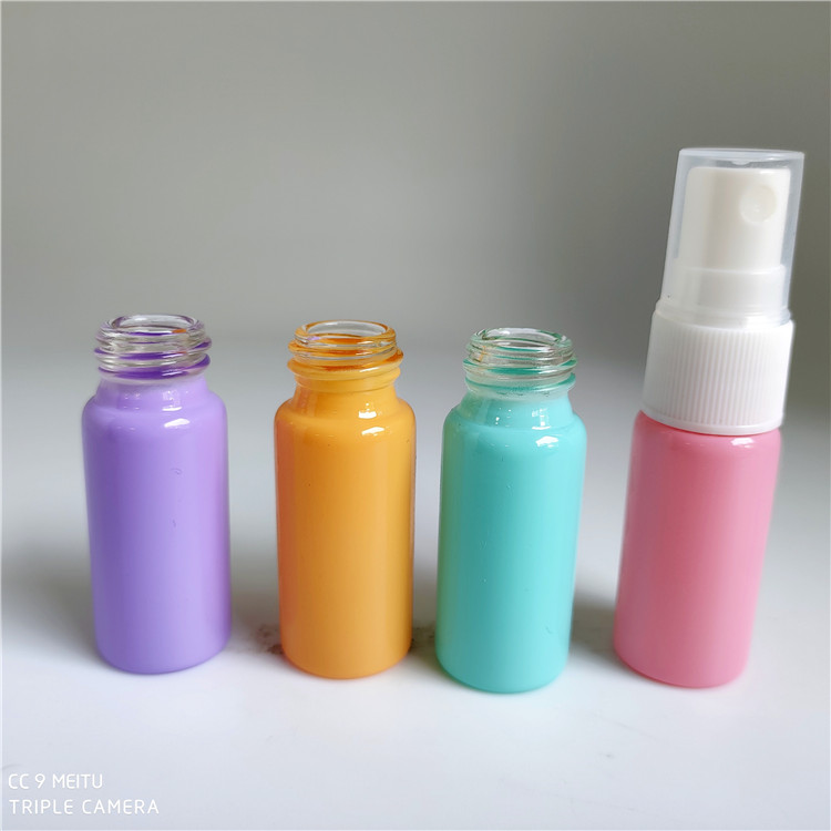 Colorful mini glass perfume bottle sprayer bottle 10ml