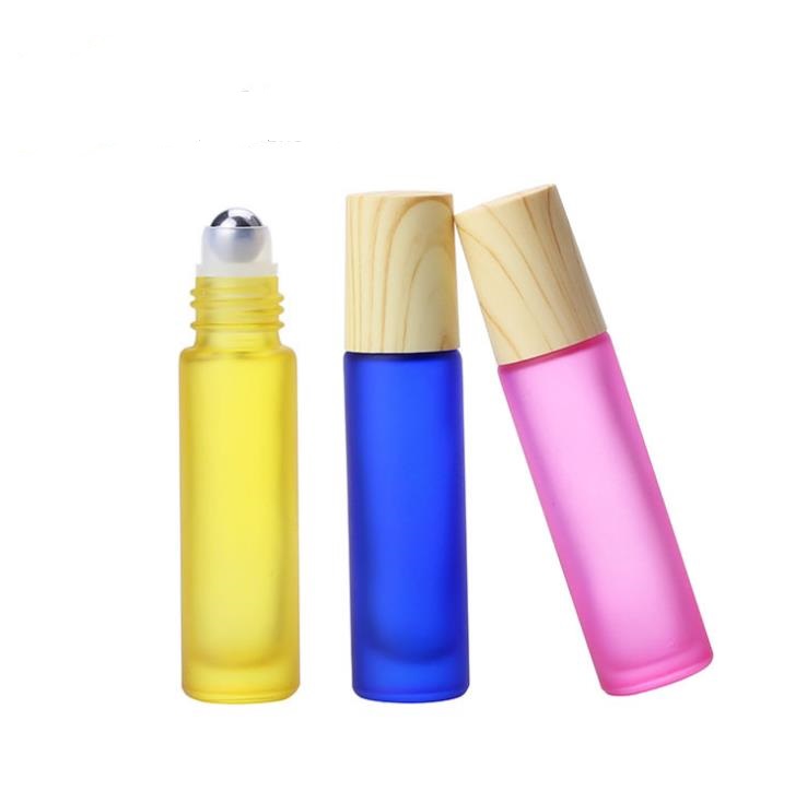 Colorful pink glass roller bottle lip tint glass roller bottle 10ml