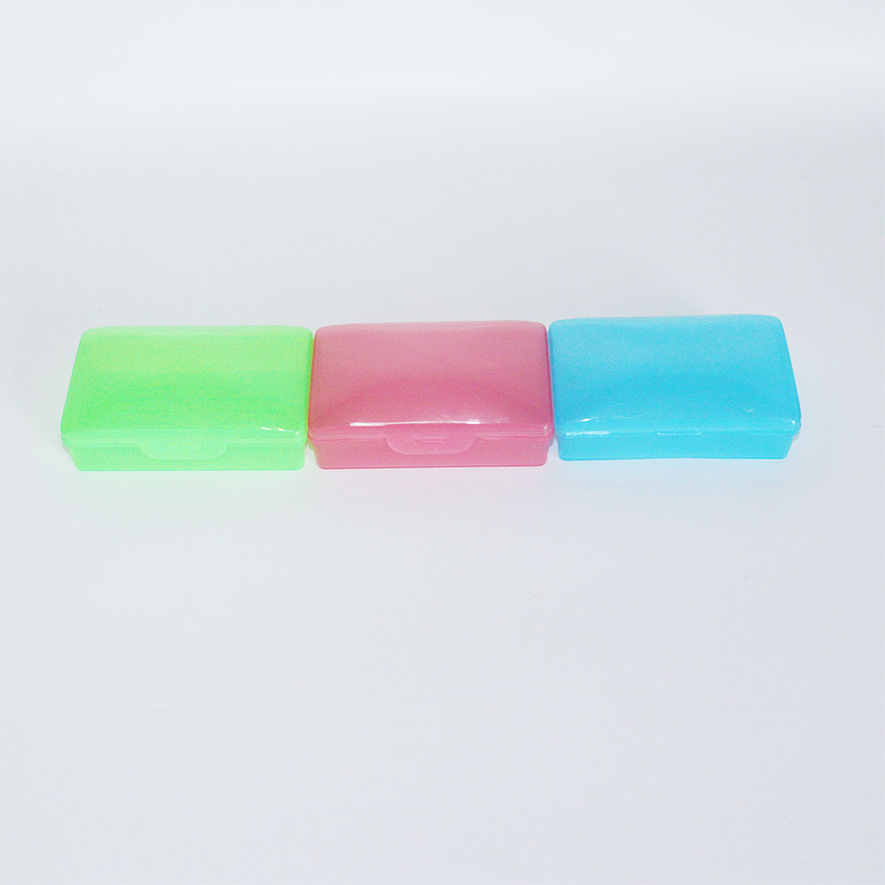 Colorful plastic cheap and printable travel essential square soap dish
