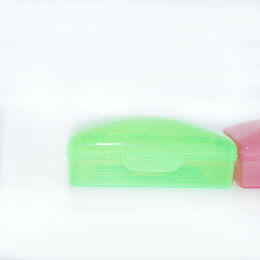 Colorful plastic cheap and printable travel essential square soap dish