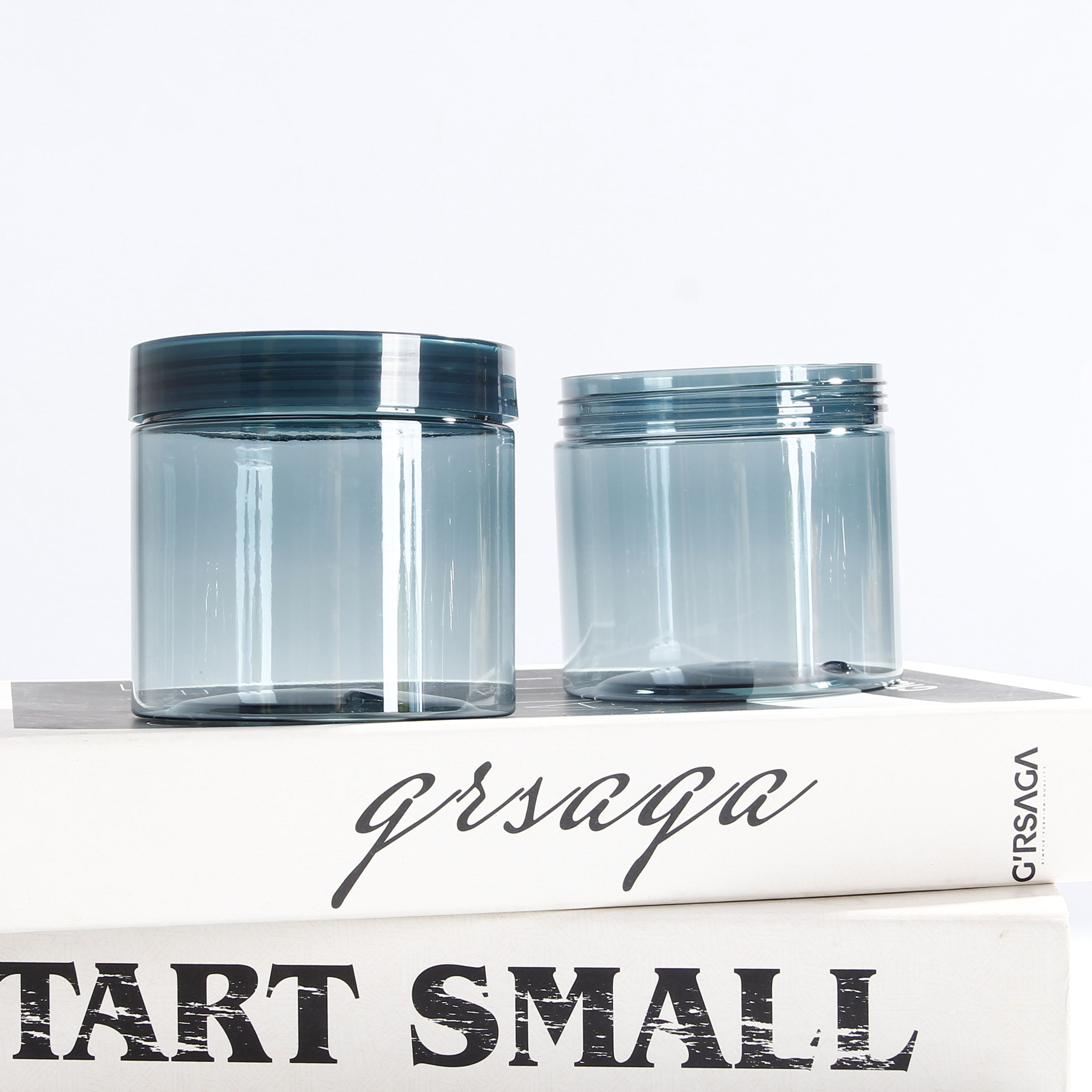 Colorfull pink empty round PLastic jar for Body lotion face cream with plastic screw lid 600ml 200ml