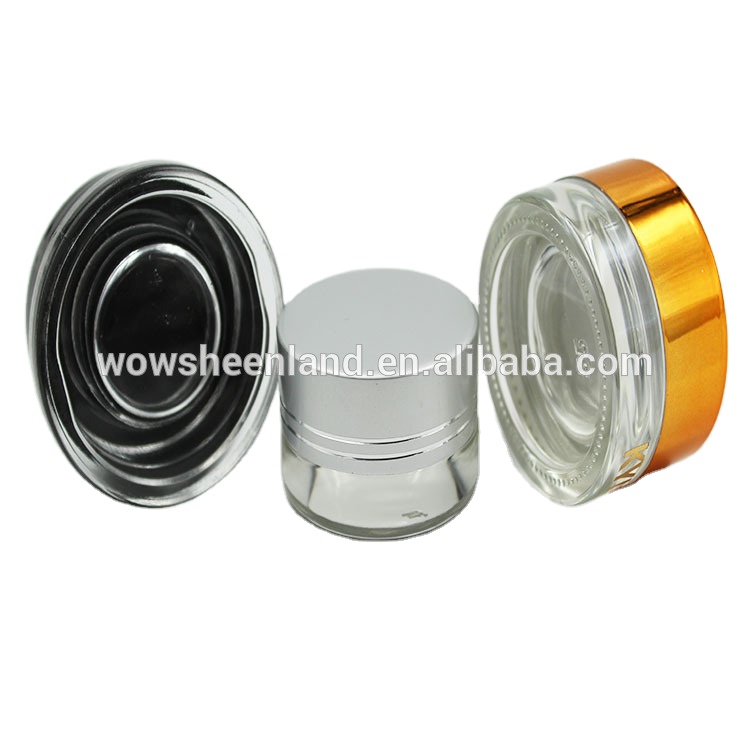 Colors  ABS Plastic Lid 3g 5g 10g Mini Cosmetic Cream Glass Jar  Empty Travel Eye Cream Jar