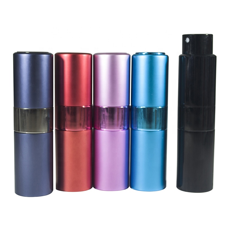 Colors Perfume 5ml 10ml 15ml 20ml Glass Spray Bottle Aluminum Cover Twist Up Perfume Atomizer