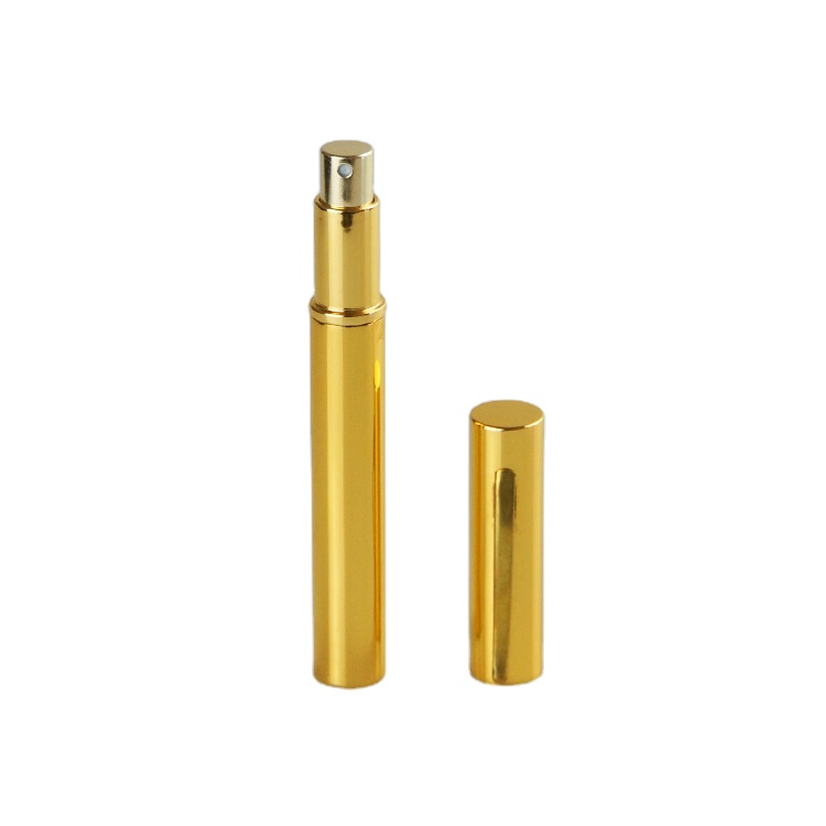 Colourful 8ml aluminum perfume spray atomizer polygon bottle pen shaped perfume tube mist pump bottle