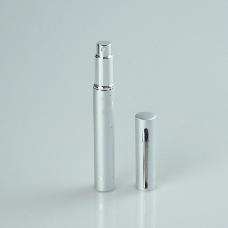 Colourful 8ml aluminum perfume spray atomizer polygon bottle pen shaped perfume tube mist pump bottle