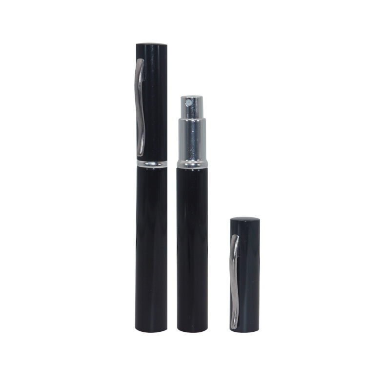 Colourful 8ml aluminum perfume spray atomizer polygon bottle pen shaped perfume tube mist pump bottle