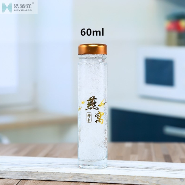 Columniform 60ml bird nest honey jam glass jar with metal screw lid