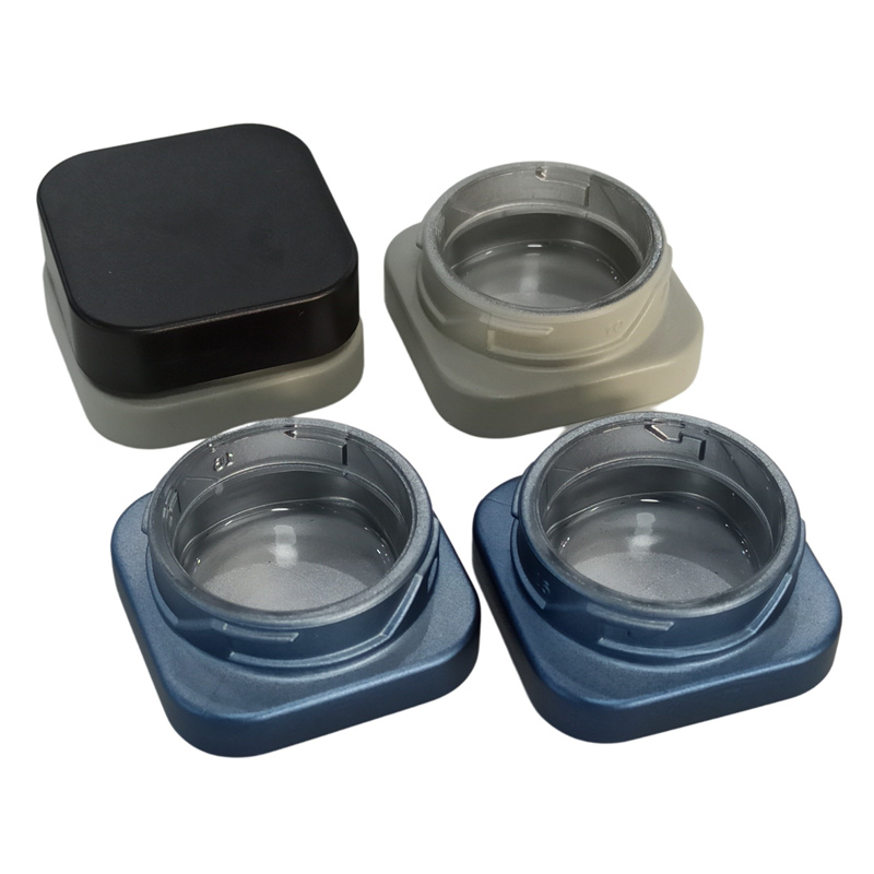 Concentrate 3ml 5ml 5g 7ml 9ml opaque child resistant glass square wax jar child proof with biack plastic child resistant lid