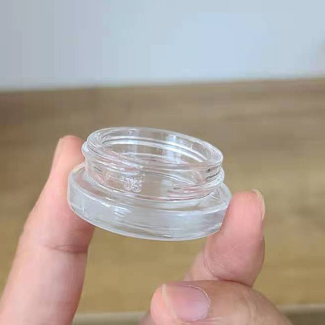 Concentrate Container 7ml Glass Jars low Profile - Cosmetics Jars - Lip Balm Containers - Make-up Containers -Wax Dab Jars