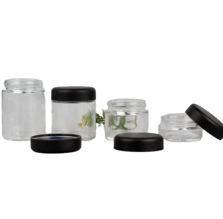 Concentrate containers 120ml glass jar low Profile wax oil rosin dab jar airtight glass jar