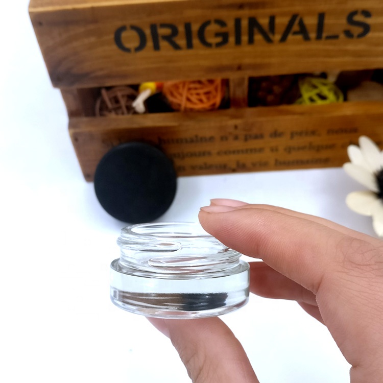 Concentrate containers Low Profile wax herbs rosin dab Ointment bottle with plastic screw caps 5ml empty glass jar for CBD oil