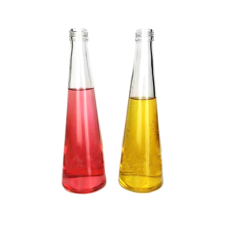 Cone Shape 330ml kombucha glass bottles empty 250ml juice bottle