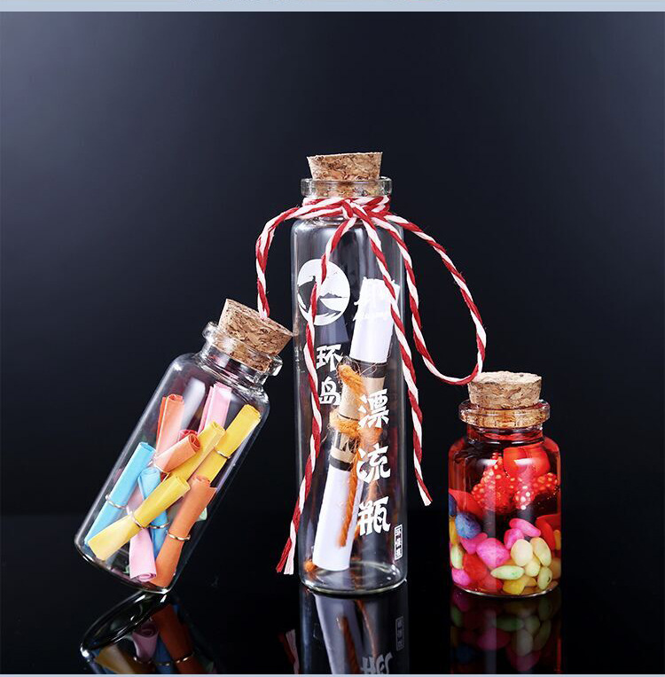 Constellation Transparent Glass Wishing Bottle Creative Mini Small Gift Drift Bottle With Cork