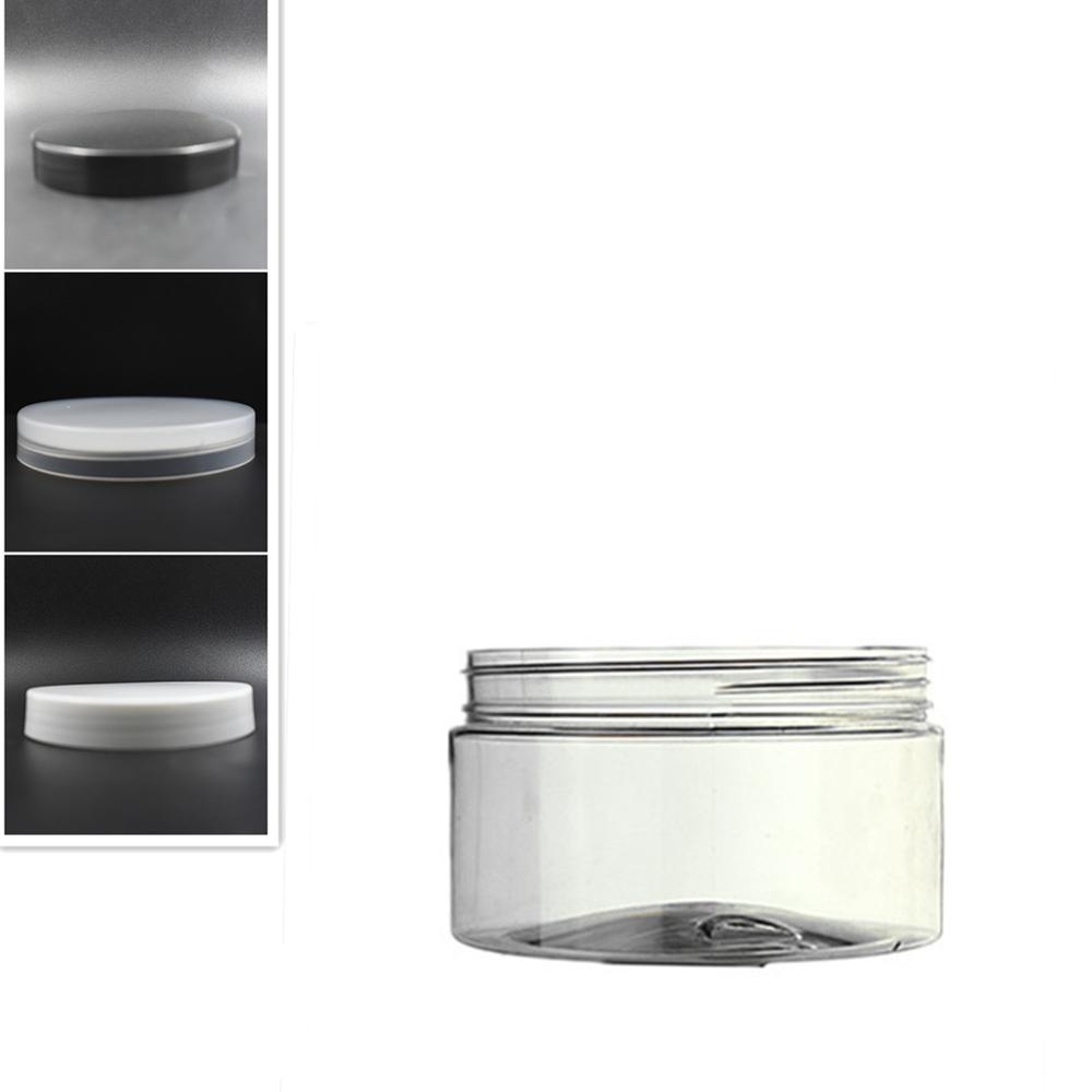 Container Cosmetics Packaging 250ml plastic spice Jar PET Transparent Cream Bottle Hair Packaging empty cream jar