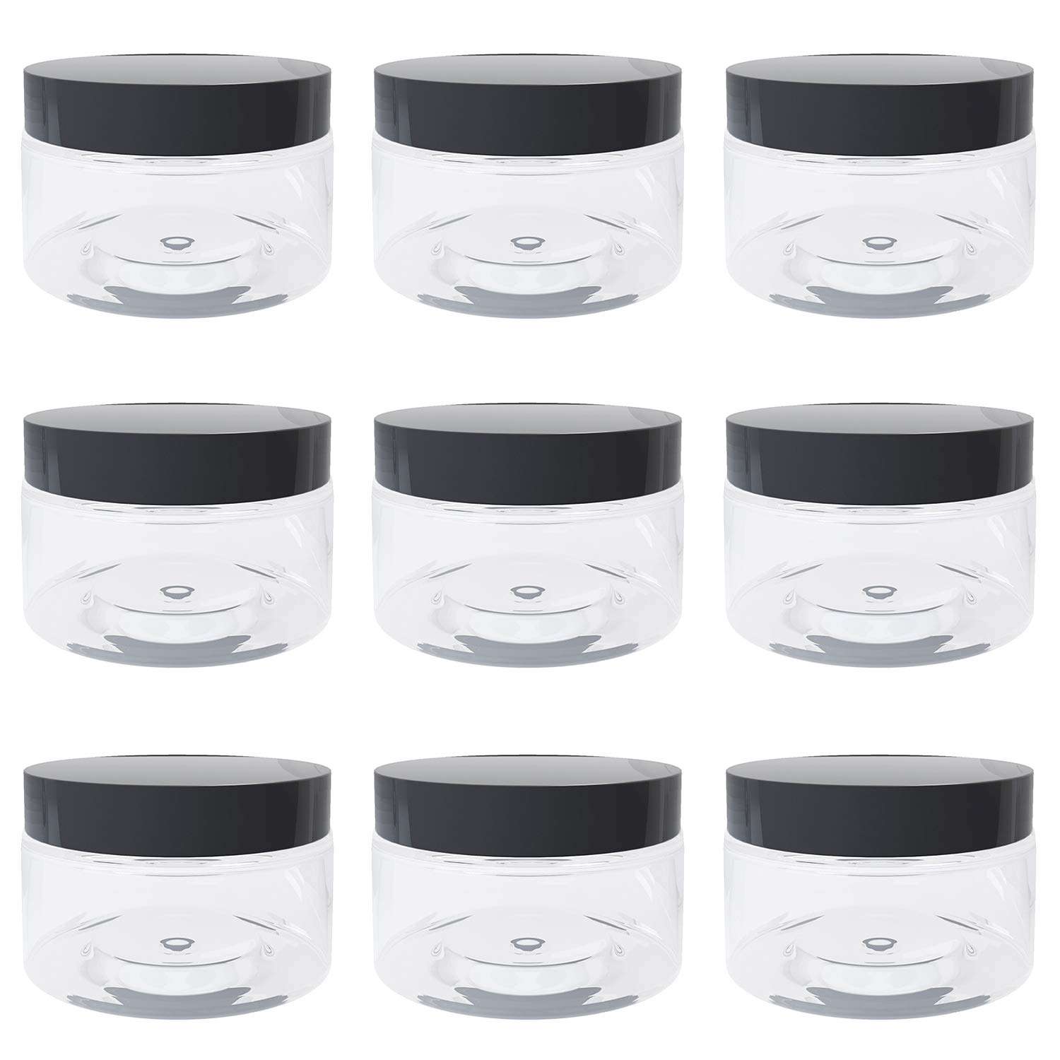 Container Cosmetics Packaging 250ml plastic spice Jar PET Transparent Cream Bottle Hair Packaging empty cream jar