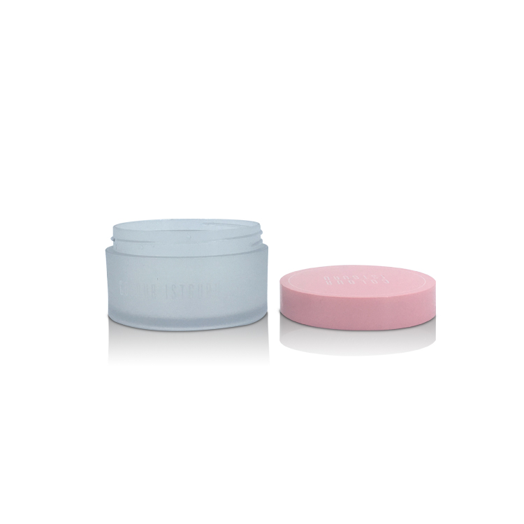Container Jar Frosted Empty Facial-pack Skincare Cream Cosmetic Packaging Plastic with Pink Skin Care Cream Jar PET Round Haputa