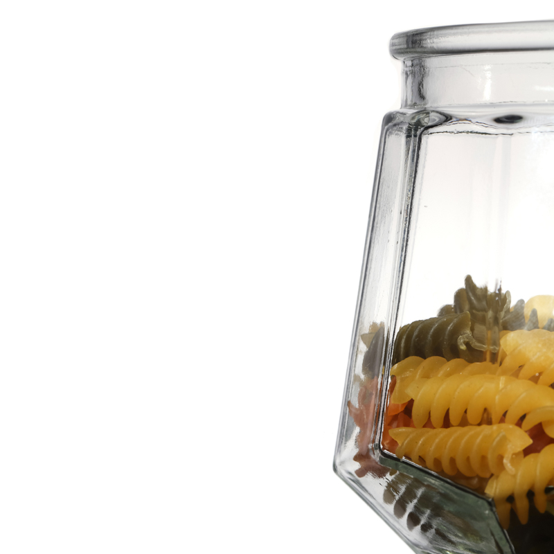 Container Various Capacity Storage Octagonal Glassware Customize Glass Jars Food Suppliers