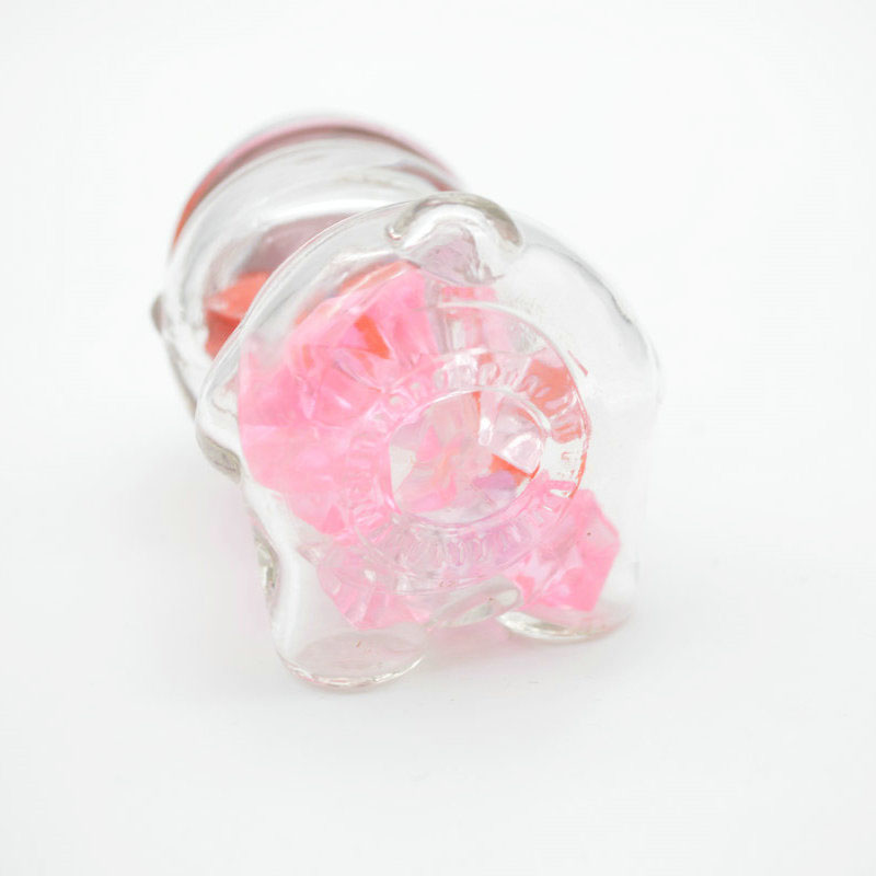 Cookie Candy Wish Star Storage 1OZ 30ml Decorative Bear Shaped Clear Glass Jar with Lids