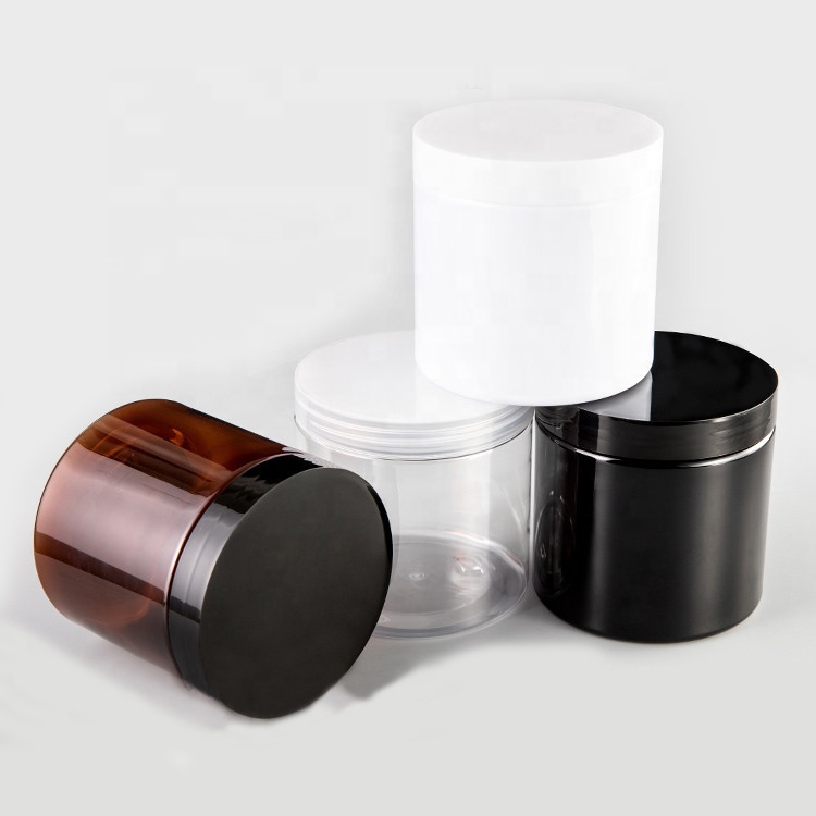 Cookies Container Empty 30g 100g Wide Mouth container PET plastic transparent jar