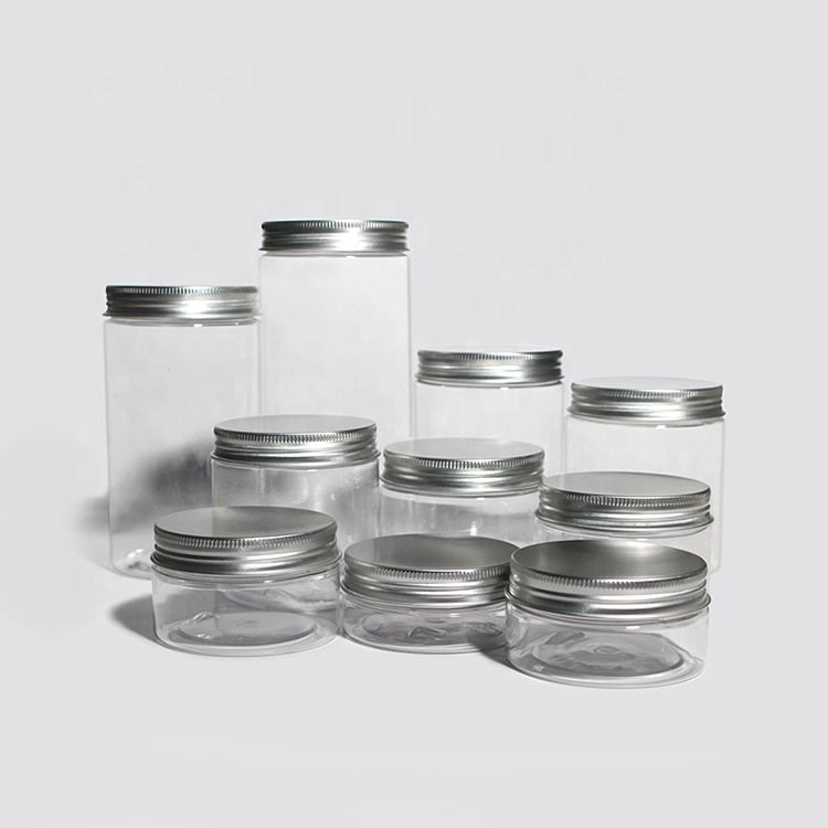 Cookies Container Empty 30g 100g Wide Mouth container PET plastic transparent jar