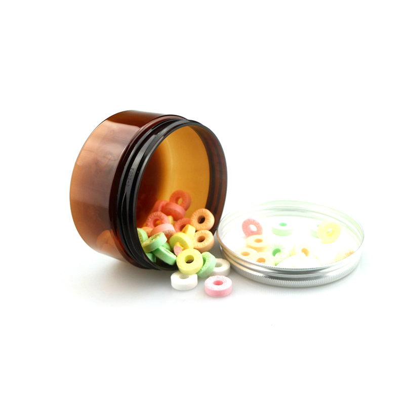 Cookies Container Empty Wide Mouth 100g Pet Plastic Clear Empty Cosmetic Jars with Aluminum Lid