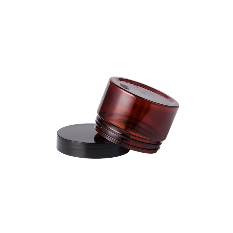 Cookies Container Empty Wide Mouth 100g Pet Plastic Clear Empty Cosmetic Jars with Aluminum Lid