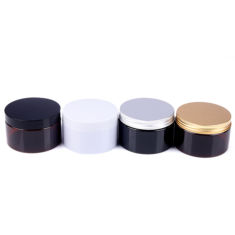 Cookies Container Empty Wide Mouth 100g Pet Plastic Clear Empty Cosmetic Jars with Aluminum Lid