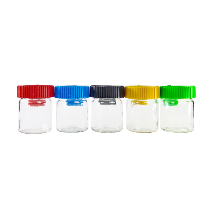 Cookies LED Light Container Plastic Glass Rechargeable Medicine Seal Pill Cases Jars 155ml Magnifier Vacuum Storage