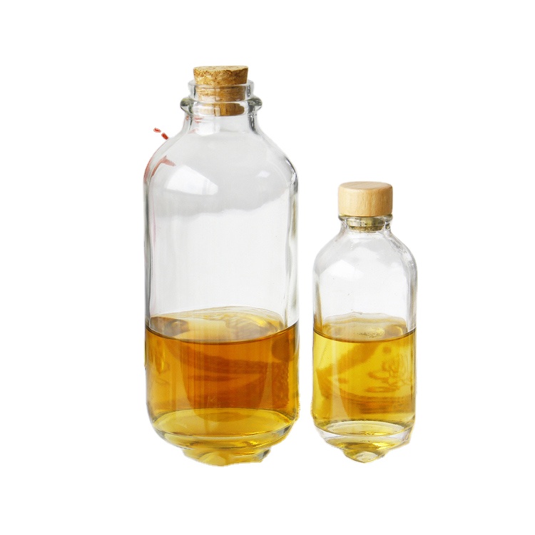 Cork Top 250 ml 500ml Round Glass Spirits Bottles bulk nodic liquor/alcohol/spirit glass bottle
