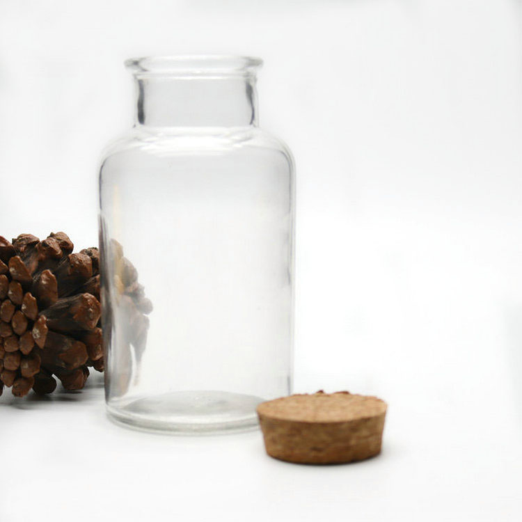 Corky Modern Transparent Glass Spice Jars