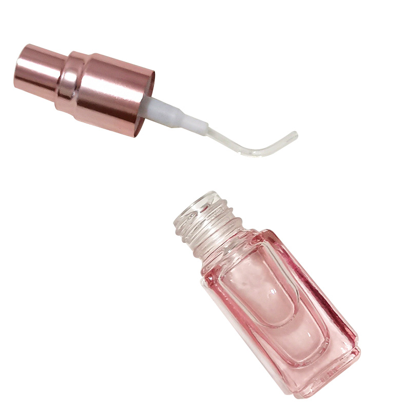 Cosmetic 10 ml rectangle thick bottom perfume glass bottle 10ml square roll on bottle