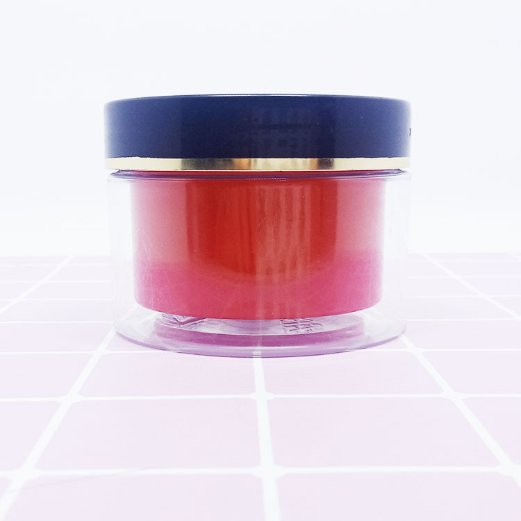 Cosmetic 100ml 120ml 150ml 200ml orange PET plastic jar with black plastic lid for body scrub