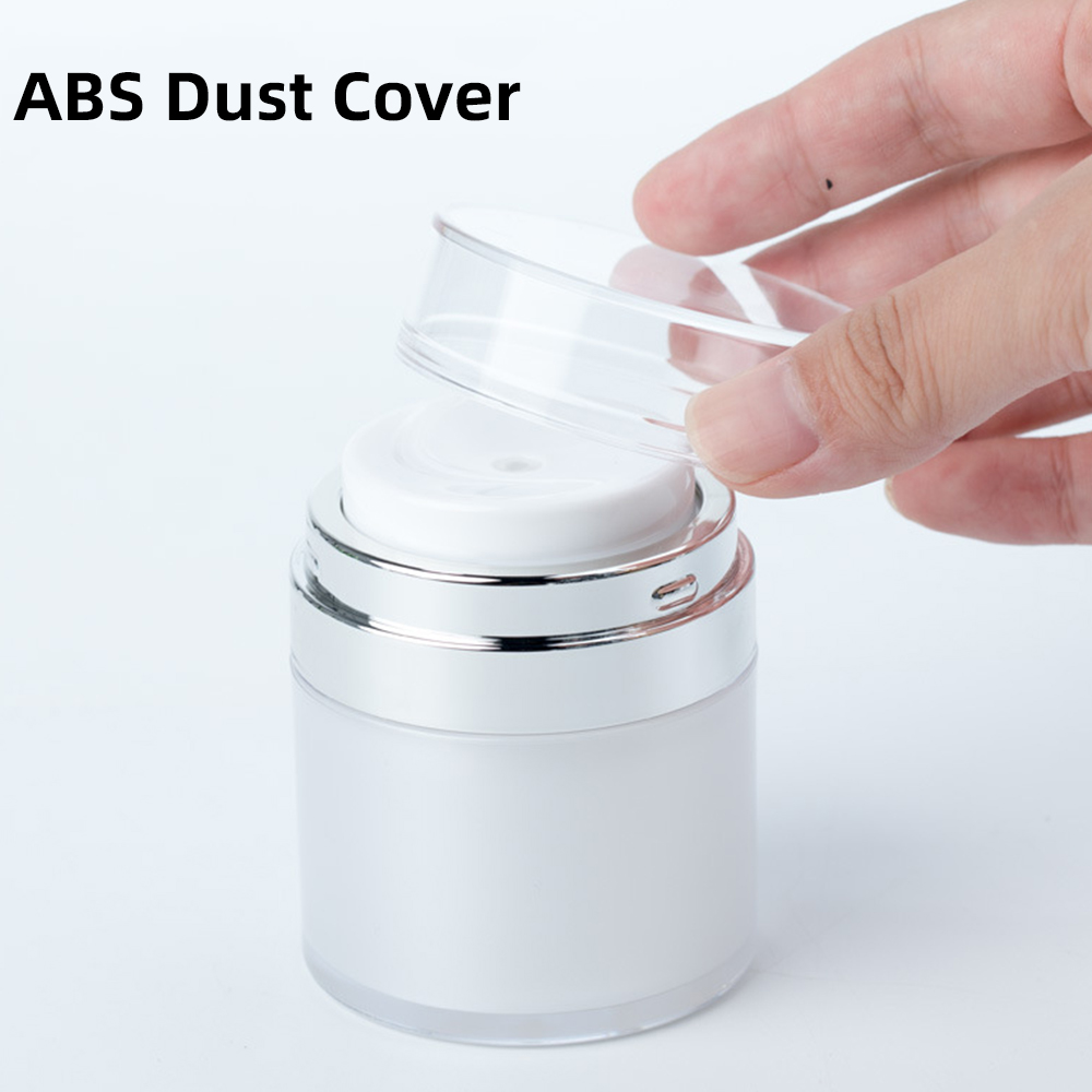 Cosmetic 15ml 30ml 50ml Round Plastic Airless Pump White Jar